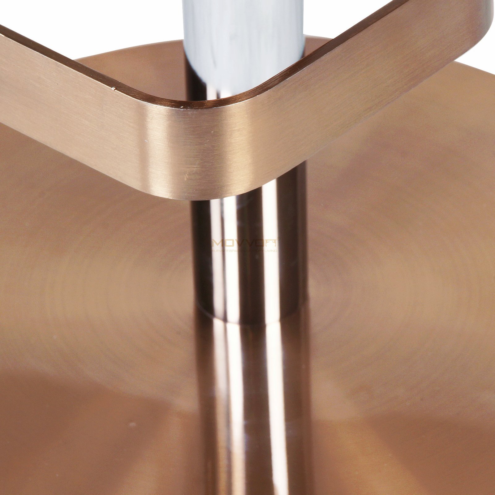 Pink Channel Back Bar Chair with Bronze Rectangular Footrest
