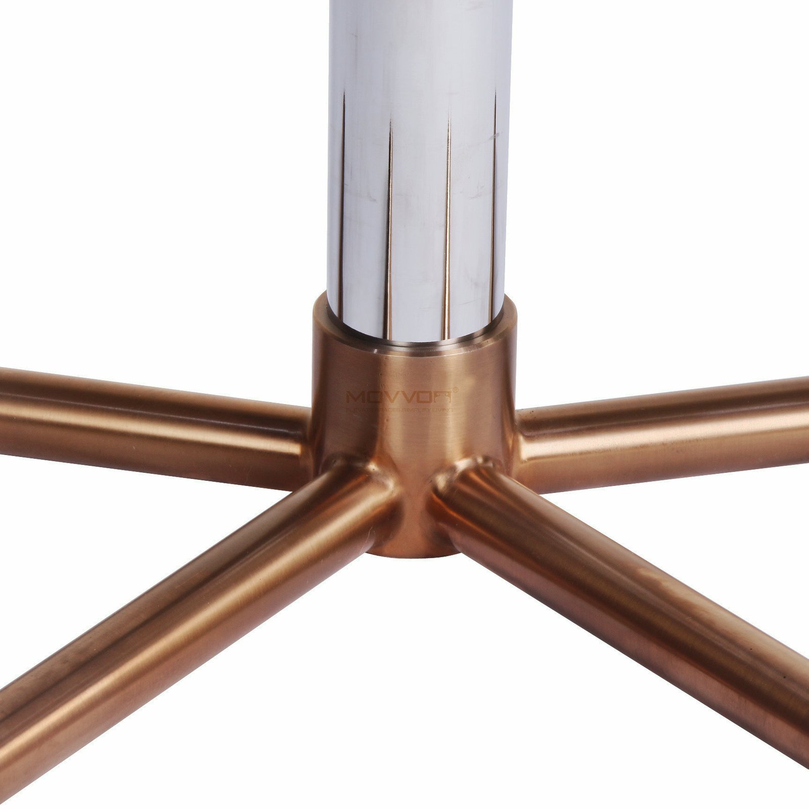 Grey Low-Arm Bar Chair with Bronze Star Base and Curved Footrest