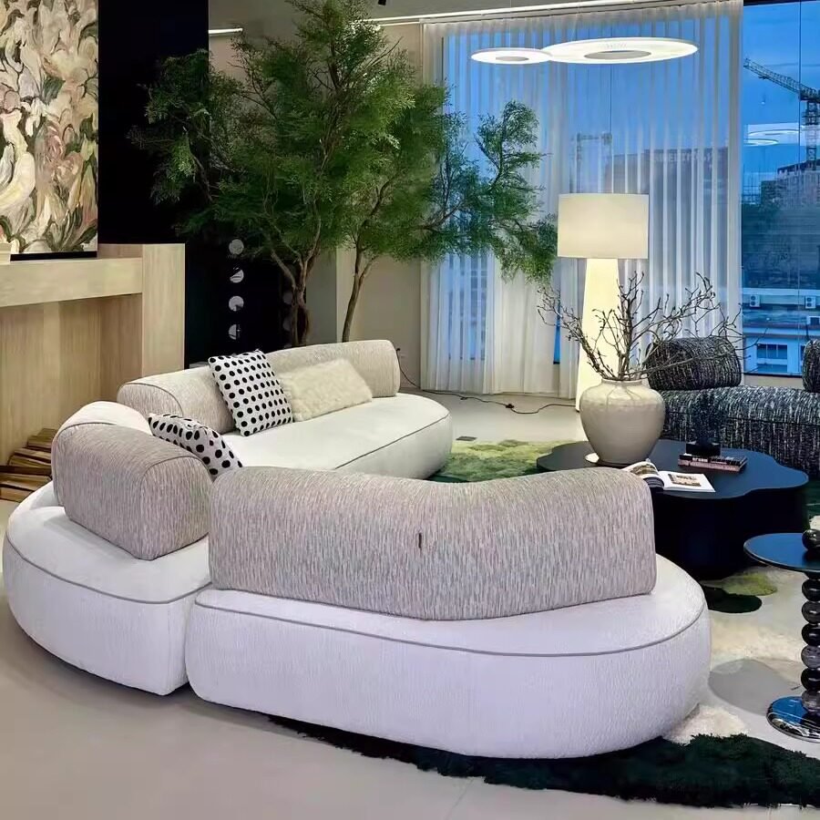 ​Italian Crescent Modular Sofa for Sculptural Lounge Interiors